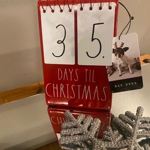 New Rae Dunn DAYS TILL CHRISTMAS Advent Metal Countdown Calendar 🎄